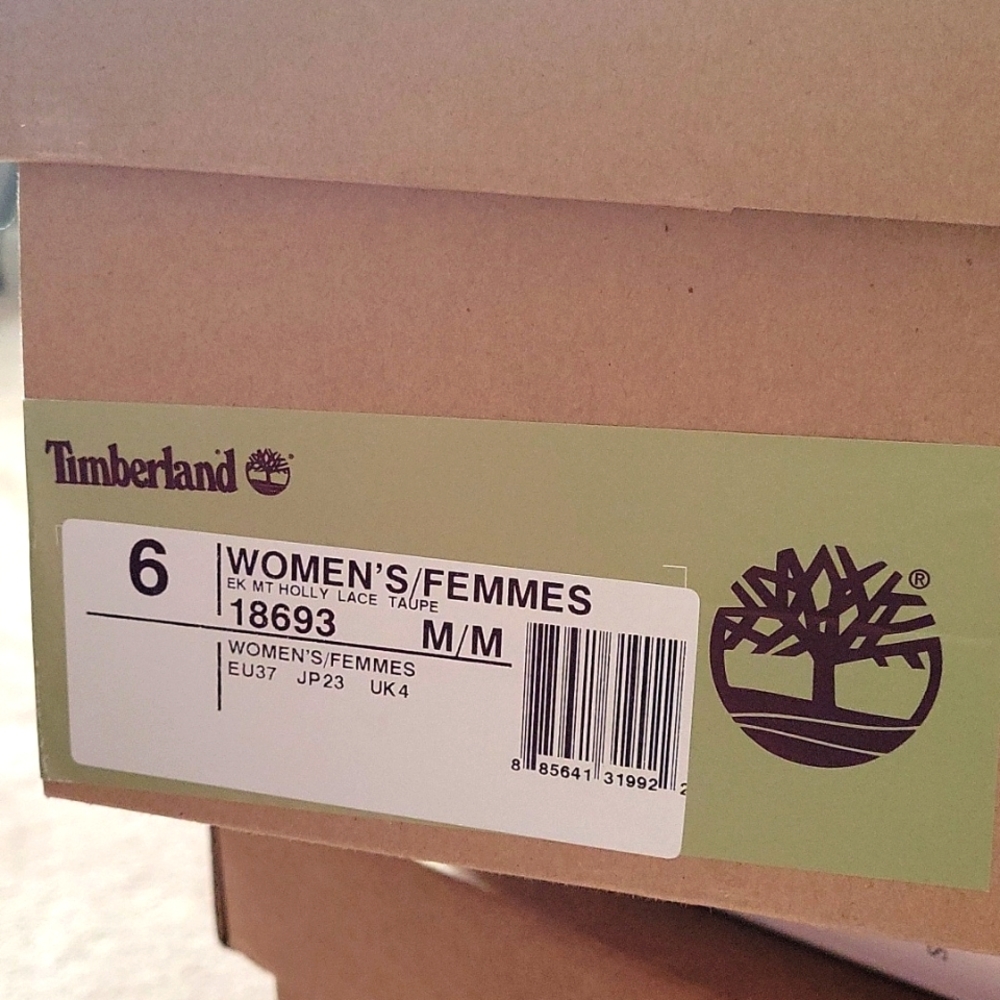 TIMBERLAND, earthkeepers, Mt. Holly tall lace up duck boot, taupe, size 6 - Picture 6 of 7